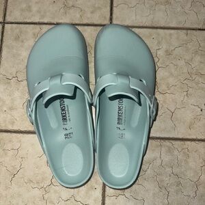 Birkenstock Sky Blue Slip-On Clogs